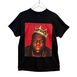 Notorious BIG Biggie Black Crown Women’s Boxy Hip Hop T Shirt Sz M